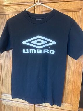 Umbro Black T-Shirt with White Logo